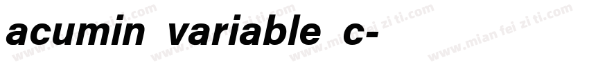 acumin variable c字体转换